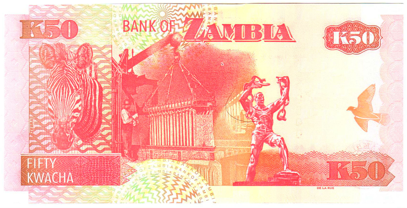 Zambia 50 2008 UNC P-37/g